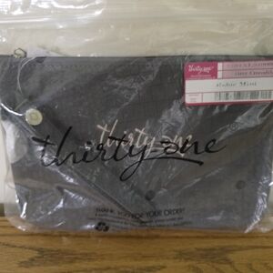 Thirty-One Gray Crocodile Rubi Mini with Matching Wristlet